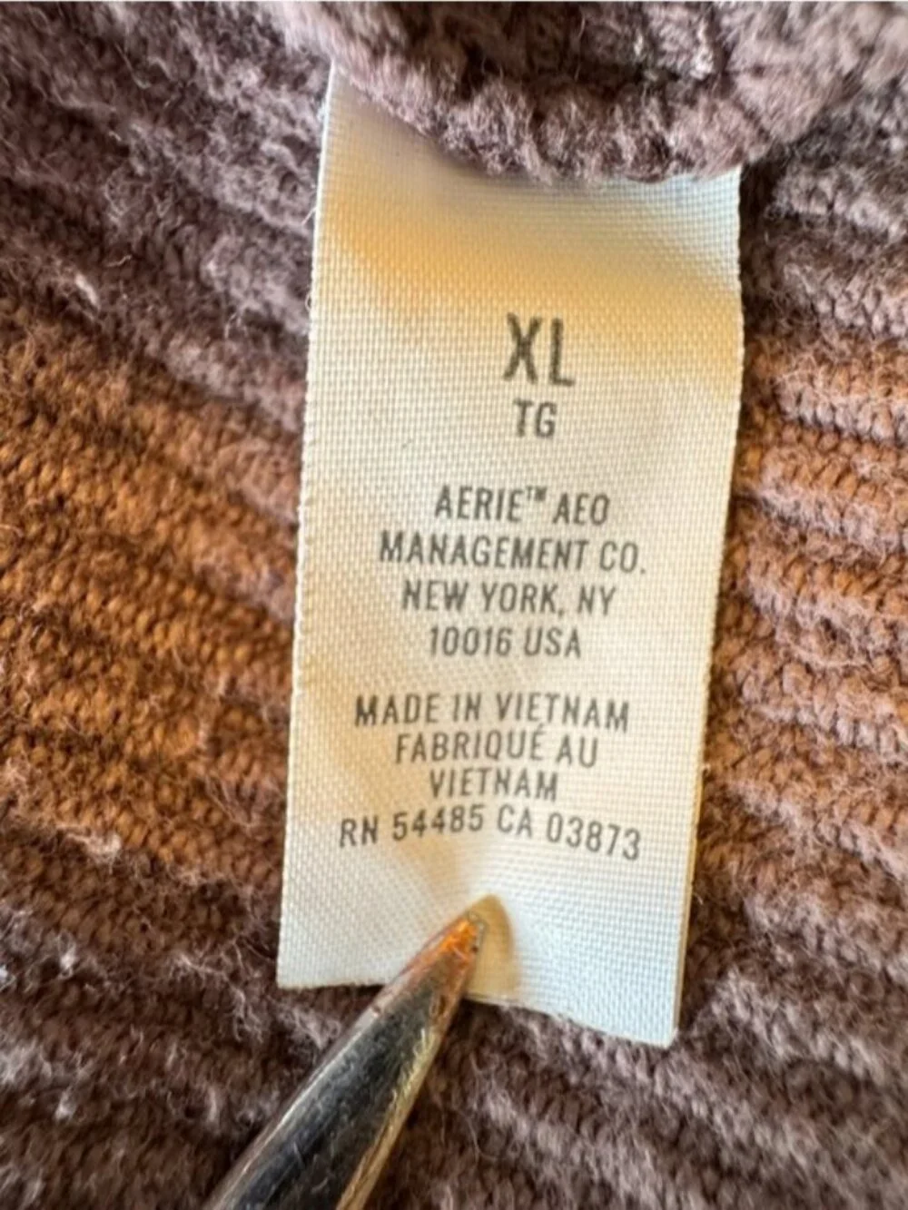 Aerie Good Vibes Corded Oversized Quarter Zip Sweatshirt XL Purple - Picture 9 of 11